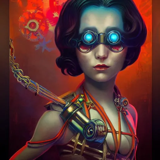 Image similar to lofi underwater artstation bioshock portrait, Pixar style, by Tristan Eaton Stanley Artgerm and Tom Bagshaw.