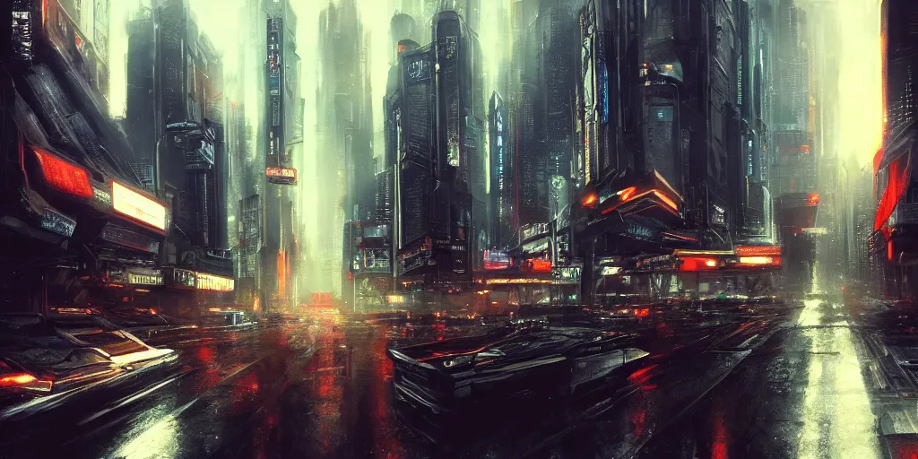 Prompt: bladerunner cityscapes, featured on Artstation, cgsociety