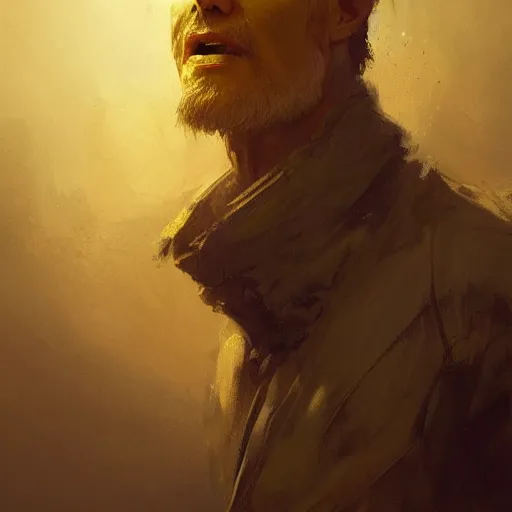 Prompt: the yellow king, dramatic light, painted by stanley lau, painted by greg rutkowski, painted by stanley artgerm, digital art, trending on artstation