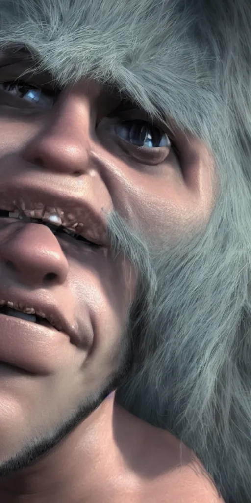 Prompt: unreal engine, photorealistic troll takes a selfie, detailed,