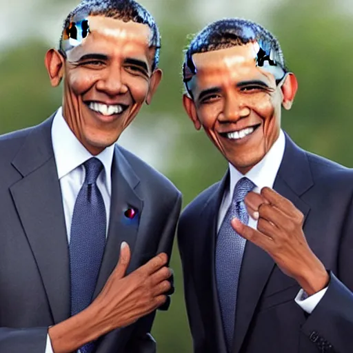 Image similar to double obama