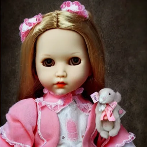 Prompt: cute, innocence, doll, pretty, postmodern style