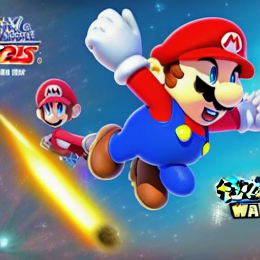 Image similar to super mario, kirby, sonic the hedgehog, super smash bros, star wars themed movie poster high detail accurate eyes and good gesture poses, pokemon anime cartoon style