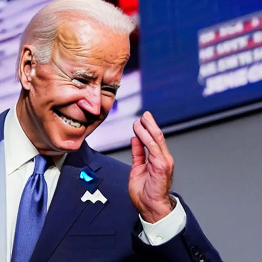 Prompt: joe biden going super saiyan