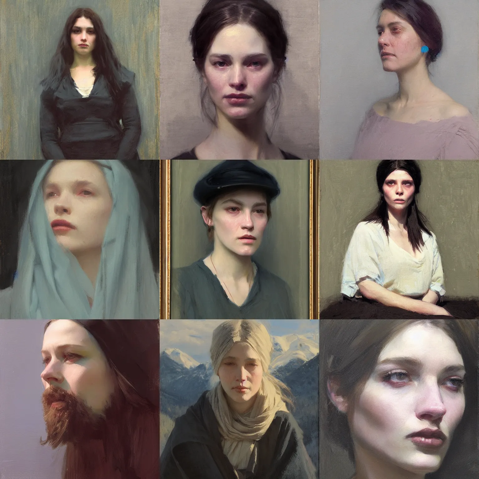 Prompt: portrait by jeremy lipking