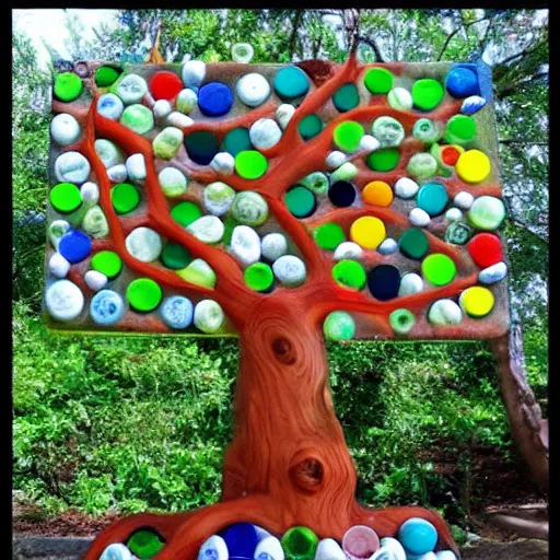 Image similar to tree made out of marbles