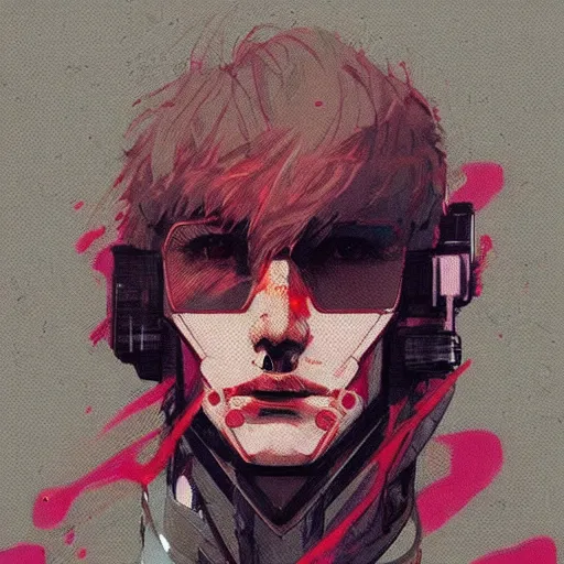 Prompt: a portrait of a male character in a scenic environment by conrad roset, hyperdetailed, cyberpunk, cool, cybernetically enhanced, trending on artstation