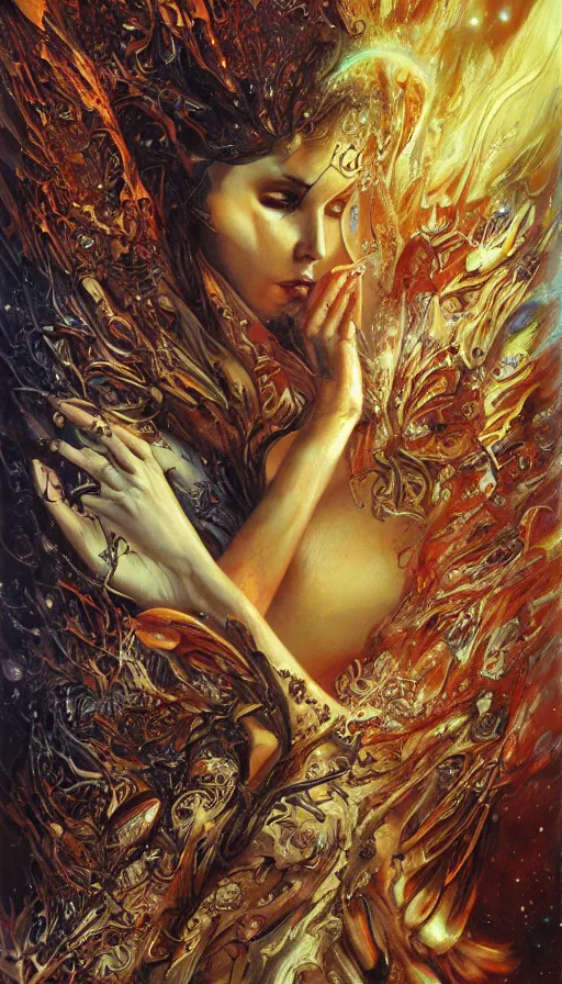 Prompt: The end of an organism, by Karol Bak, by Gainax Co,