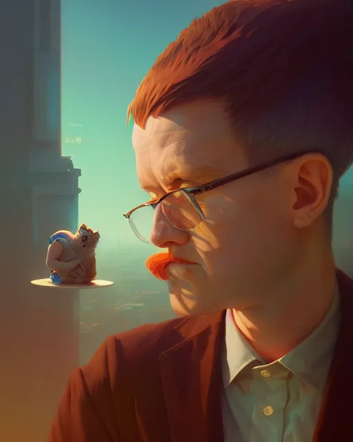 Image similar to highly detailed surreal vfx portrait of reddit moderator, stephen bliss, unreal engine, greg rutkowski, loish, rhads, beeple, makoto shinkai and lois van baarle, ilya kuvshinov, rossdraws, tom bagshaw, alphonse mucha,