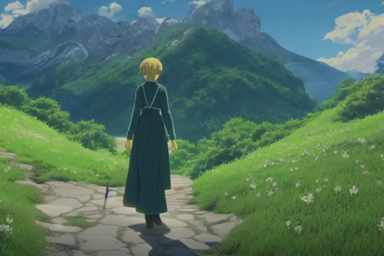 Prompt: still image from the sound of music by makoto shinkai, ultra detailed, finely detailed