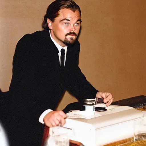 Prompt: leonardo dicaprio interpreting einstein