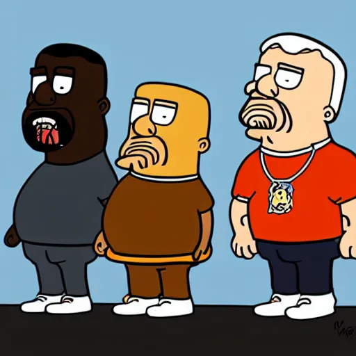 Image similar to kanye west cartoon by matt groening