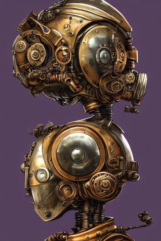 Image similar to steampunk helmet fantasy art mask robot ninja stylized digital illustration sharp focus, elegant intricate digital painting artstation concept art global illumination ray tracing advanced technology chaykin howard and campionpascale and cooke darwyn and davis jack