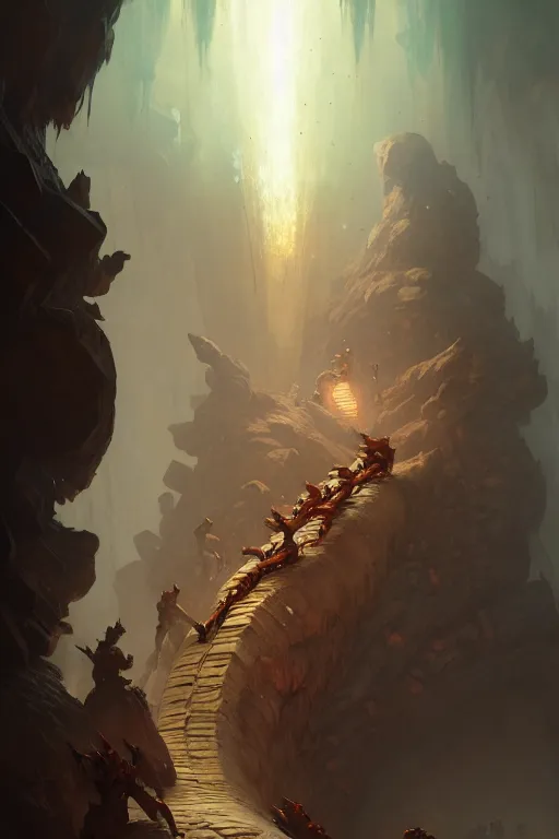 Image similar to cave centipede by bayard wu, anna podedworna, gaston bussiere, greg rutkowski