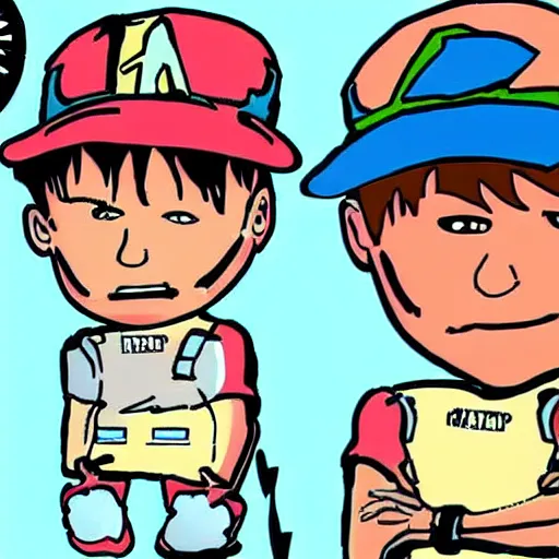 Image similar to Tom Delonge as a 90s kids cartoon,