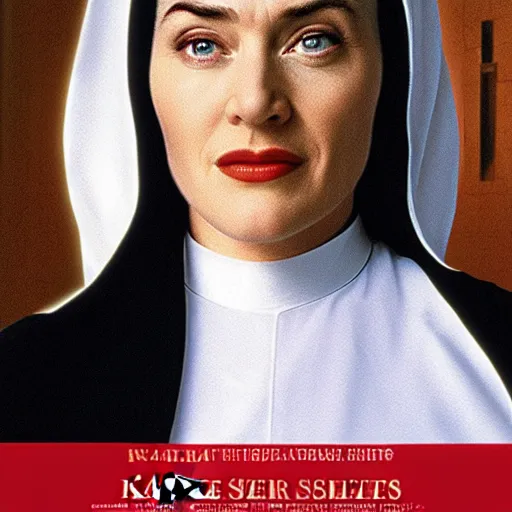 Image similar to kate winslet as nun in sister act, movie poster