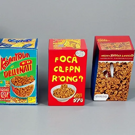 Prompt: photograph of a cereal box from 1 9 7 0 s