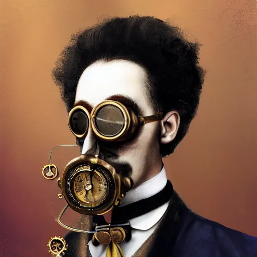 Prompt: photorealistic portrait of a steampunk royal wearing a monocle