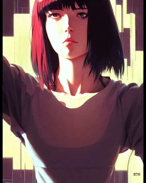 Image similar to depressed death!!!, fine - face, audrey plaza, realistic shaded perfect face, fine details. anime. realistic shaded lighting poster by ilya kuvshinov katsuhiro otomo ghost - in - the - shell, magali villeneuve, artgerm, jeremy lipkin and michael garmash and rob rey