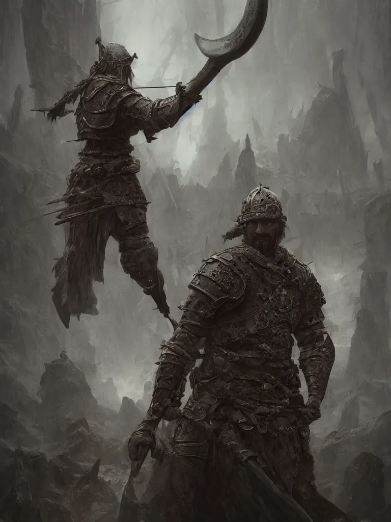 Image similar to viking warrior, as inquisitor medieval, dark, intricate, highly detailed, smooth, artstation, digital illustration by Ruan Jia and Mandy Jurgens and Artgerm and Wayne Barlowe and Greg Rutkowski and Zdislav Beksinski hyper realistic, dystopian, solarpunk, realism, magical imagery, best algorithm, digital cinema camera, cooke lens feel, wide angle, 3D modelling, digital art, art by Zbrush