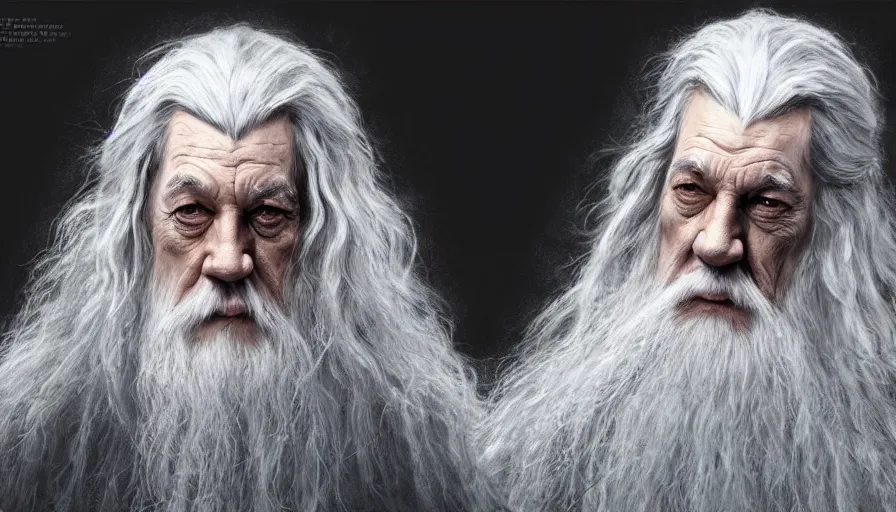 Image similar to Gandalf the black, beautiful realistic artwork on artstation