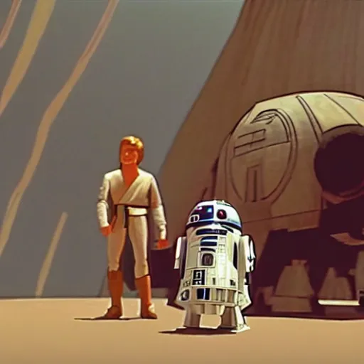 Image similar to star wars a new hope cartoon by mike judge, 4 k cinestill