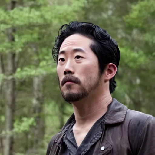 Prompt: Steven Yeun playing Negan Smith from the walking dead (Season 7 episode 1) ,8k,