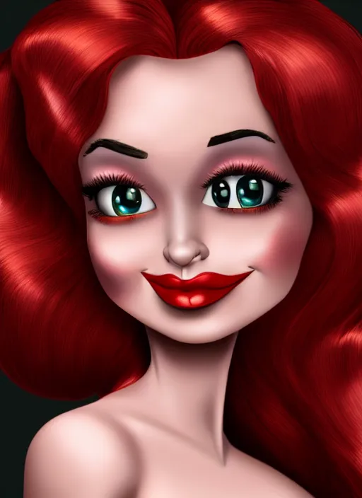 Prompt: Jessica rabbit as a mark ryden doll, detailed digital art, trending on Artstation