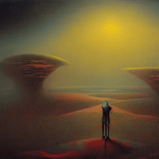 Image similar to mumakil concept, beksinski,