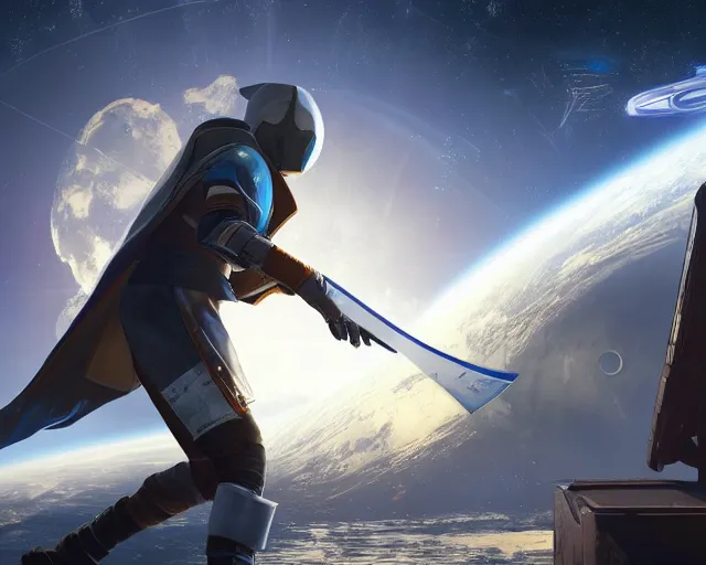 Image similar to the traveler in destiny 2 but it's a ping pong ball floating in the sky over a large city digital art 3 d 4 k wallpaper cover art destiny 2 fanart cinematic