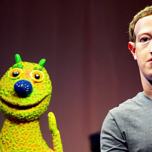 Image similar to Mark Zuckerberg with bright yellow and porous looking skin