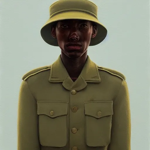 Prompt: soldier by tim eitel, highly detailed art, trending on artstation