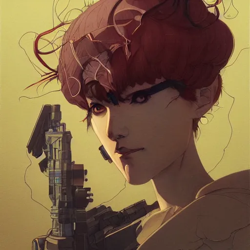 Image similar to prompt : stealthy rogue adventure character portrait soft light painted by james jean and katsuhiro otomo and erik jones, inspired by akira anime, smooth face feature, intricate oil painting, high detail illustration, sharp high detail, manga and anime 1 9 9 9