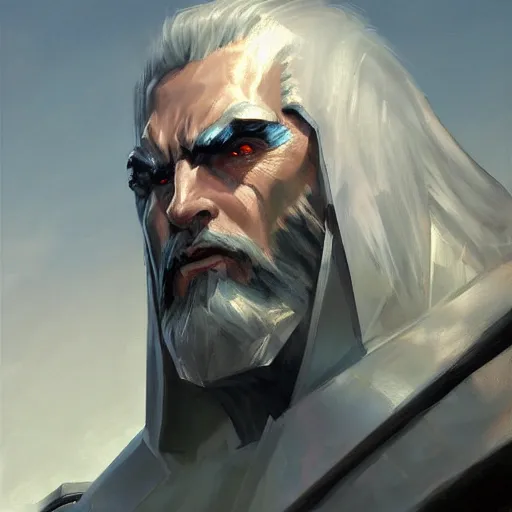 Prompt: greg manchess portrait painting of partially armored saruman as overwatch character, medium shot, asymmetrical, profile picture, organic painting, sunny day, matte painting, bold shapes, hard edges, street art, trending on artstation, by huang guangjian and gil elvgren and sachin teng