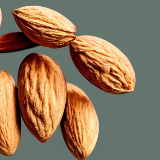 Image similar to talking almond, humanoid almond that is talking, almond that has a face and it is talking