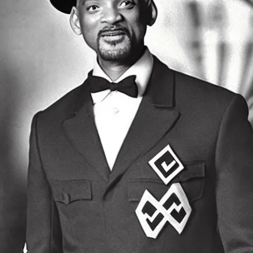 Prompt: Will smith as a nazi general , historical photo