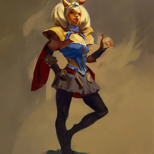 Image similar to greg manchess portrait painting of partially armored alice in wonderland as overwatch character, medium shot, asymmetrical, profile picture, organic painting, sunny day, matte painting, bold shapes, hard edges, street art, trending on artstation, by huang guangjian, gil elvgren, ruan jia, randy vargas, greg rutkowski