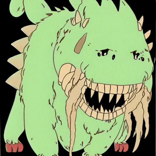 Prompt: hodag, studio ghibli