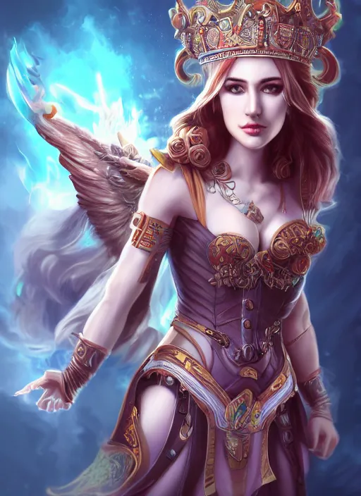 Prompt: the Goddess of Gaming, detailed digital art, trending on Artstation