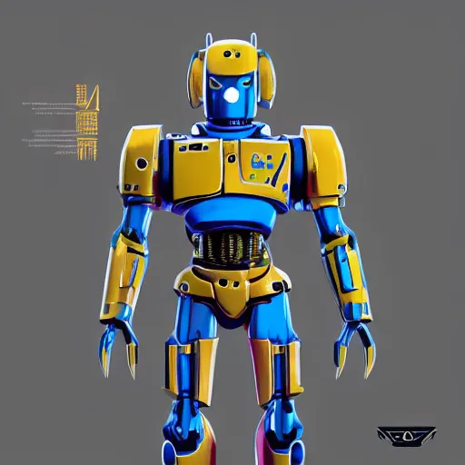 Image similar to vitruvian android, isometric concept, gouf mobile suit, by alex pardee, 3 d cg, octane rendered, futuristic, 2 k aesthetic, 4 k, highly saturated colors
