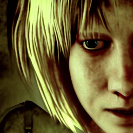 Prompt: heather mason in silent hill 3, 8 k, realistic,