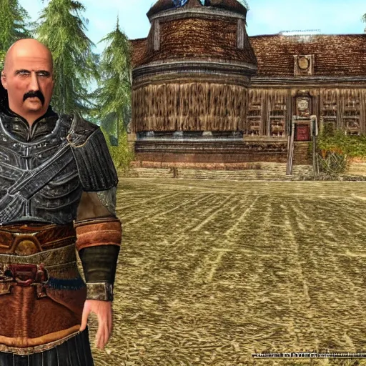 Prompt: Alexander Lukashenko in The Elder Scrolls IV: Oblivion