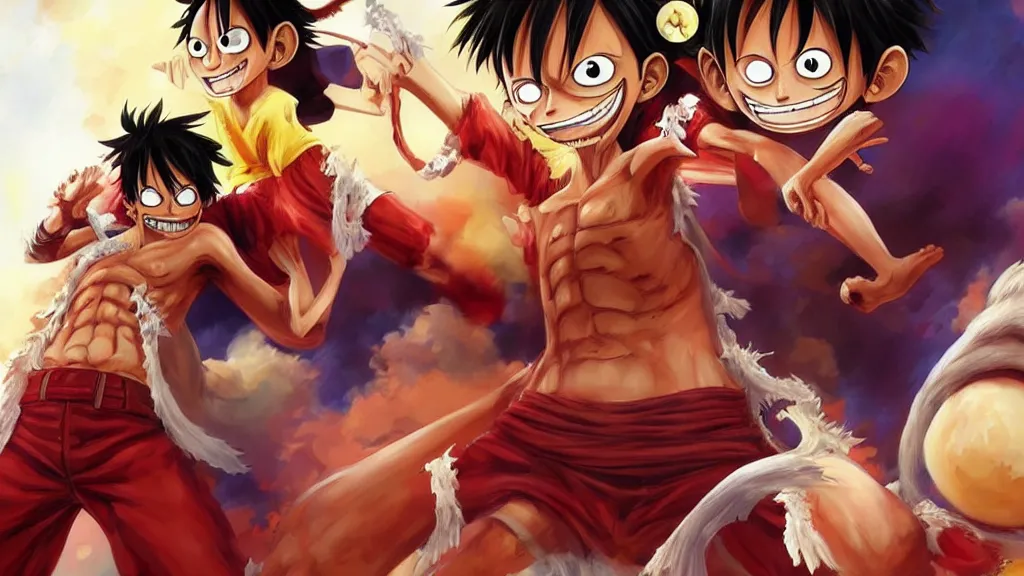 Prompt: monkey D. LUFFY, fantasy artwork, award winning, very very very very very very very beautiful, artstation