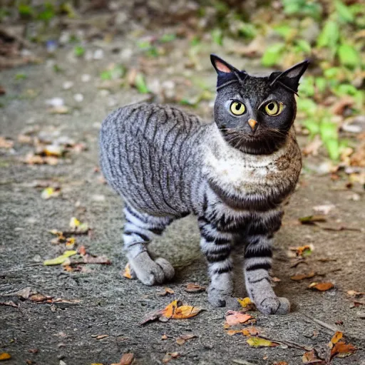 Image similar to a cat wearing an owl costume, EOS 5D, ISO100, f/8, 1/125, 84mm, RAW Dual Pixel, Dolby Vision, HDR, professional