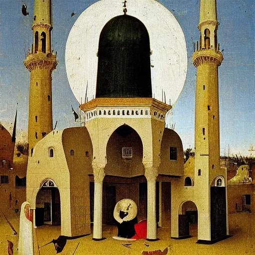 Image similar to ottoman mosque by hieronymus bosch