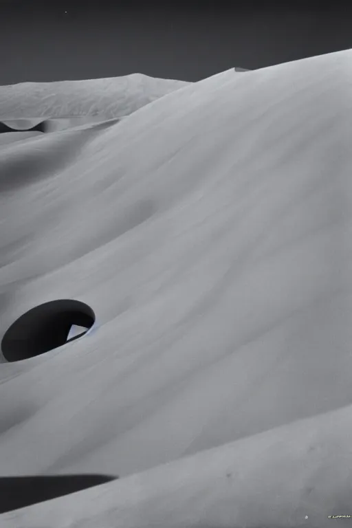 Prompt: scenes a dune by john schoenherr, cinematic matte painting, zaha hadid building, 8 k, moody monochrome color palate