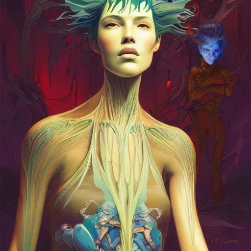 Image similar to pickle avatar portrait by gaston bussierre and charles vess and james jean and erik jones and rhads, inspired by ghost in the shell, beautiful fine face features, intricate high details, sharp, ultradetailed