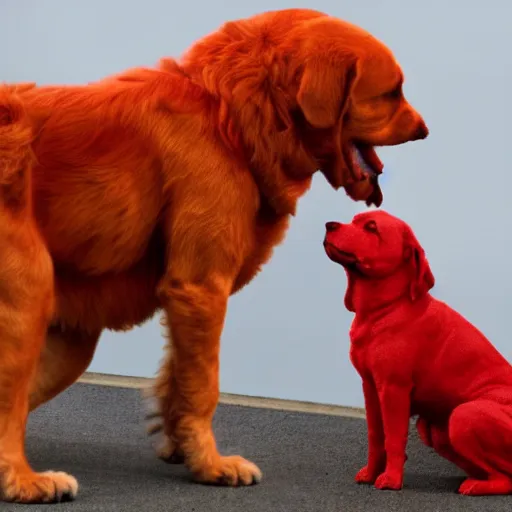 Image similar to a giant red dog