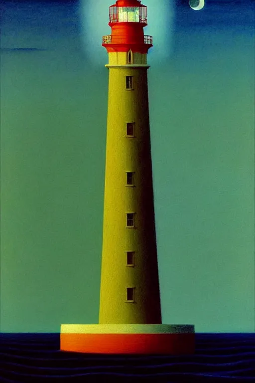 Image similar to the lighthouse, edward hopper and james gilleard zdzislaw beksisnski higly detailed