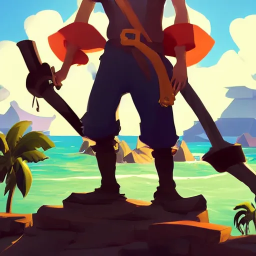 Image similar to painting jack the pirate on sea of thieves game avatar hero smooth face median photoshop filter cutout vector behance hd by jesper ejsing, by rhads, makoto shinkai and lois van baarle, ilya kuvshinov, rossdraws, illustration, art by ilya kuvshinov and gustav klimt